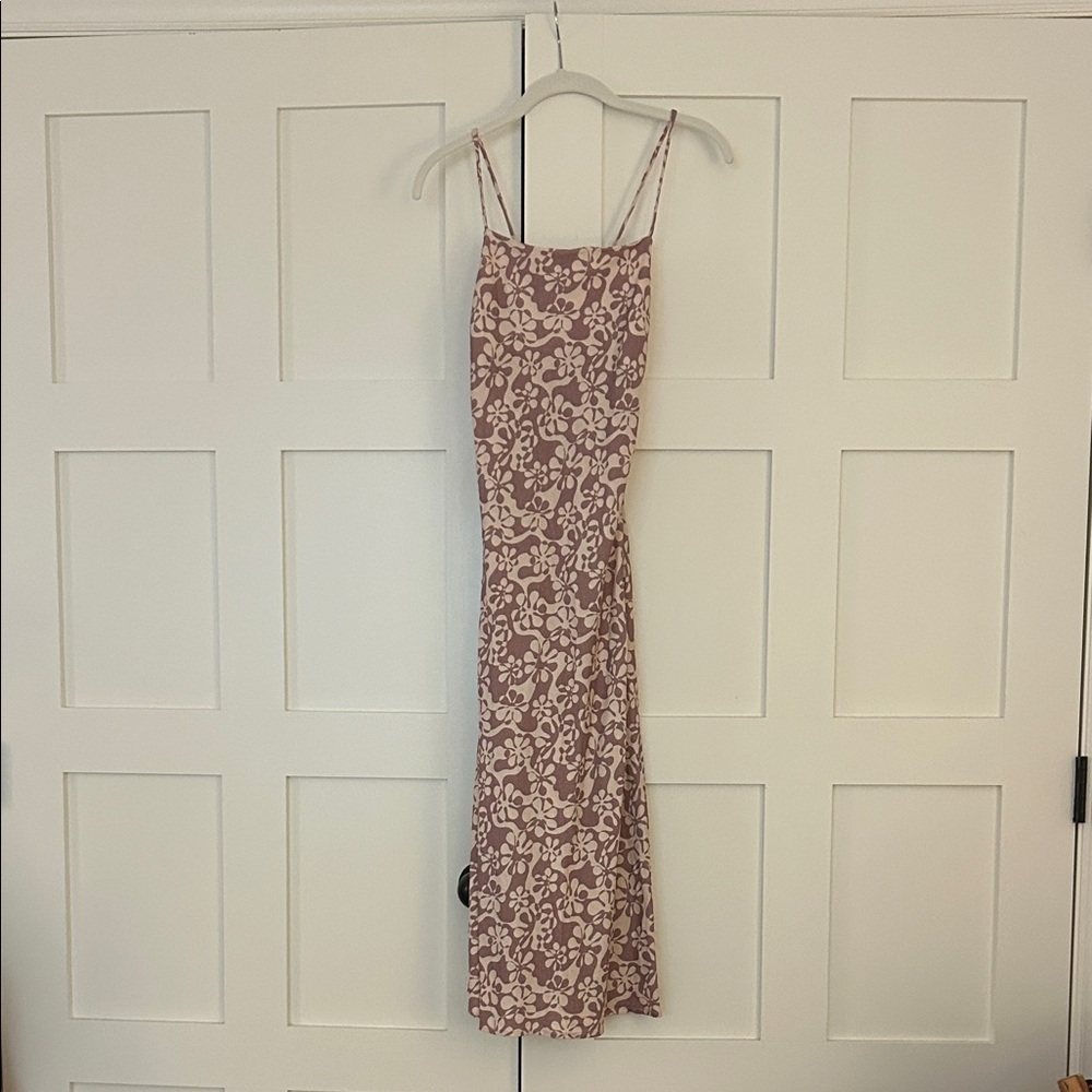 Rhythm Purple Floral Midi Dress